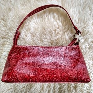 A. Gianetti tooled leather purse wristlet